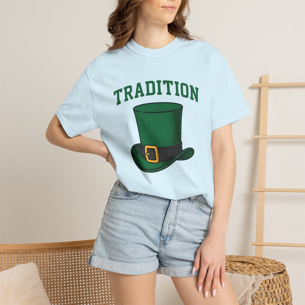 Leprechaun Hat Shirt St Patrick's Day Holiday Unisex Gift Vintage Tee Top Hat
