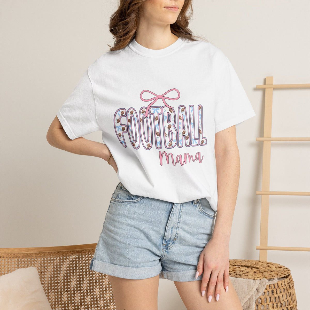 Football Motif Shirt Moms Recreation Gift Women Lively Tee product image 6