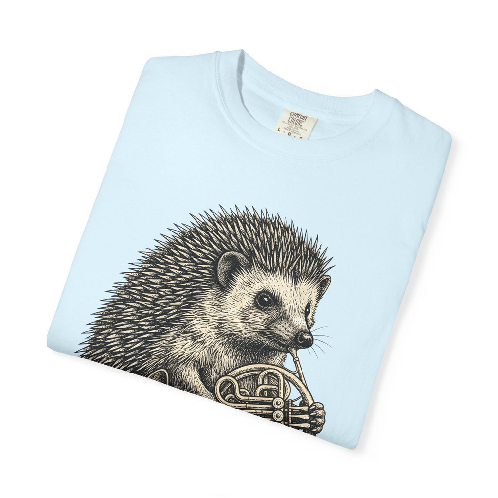 Hedgehog Horn Shirt Animals Instruments Unisex Gift Retro product image 8