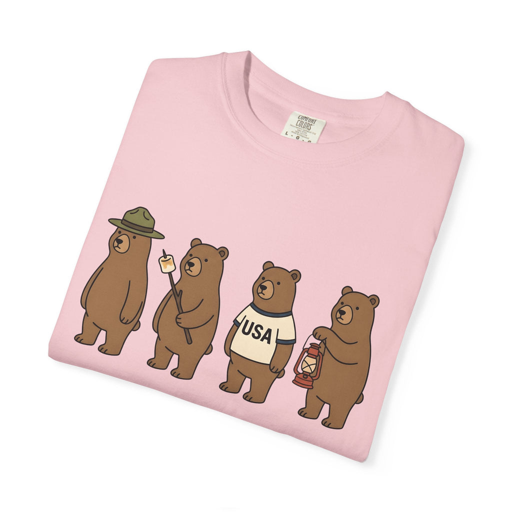 Camping Bears Shirt America Unisex Gift Cartoon Tee Bear product image 11