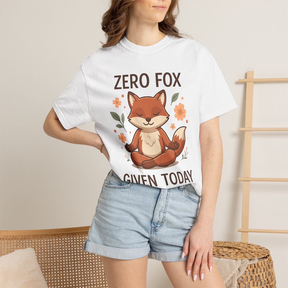 Peaceful Fox Shirt Yoga Creatures Unisex Gift Sweet Tee product image 6