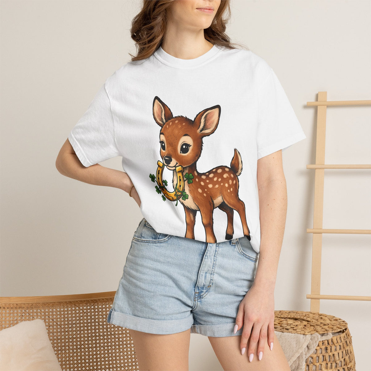 Newborn Deer Shirt St Patrick's Day Fauna Unisex Gift product image 6