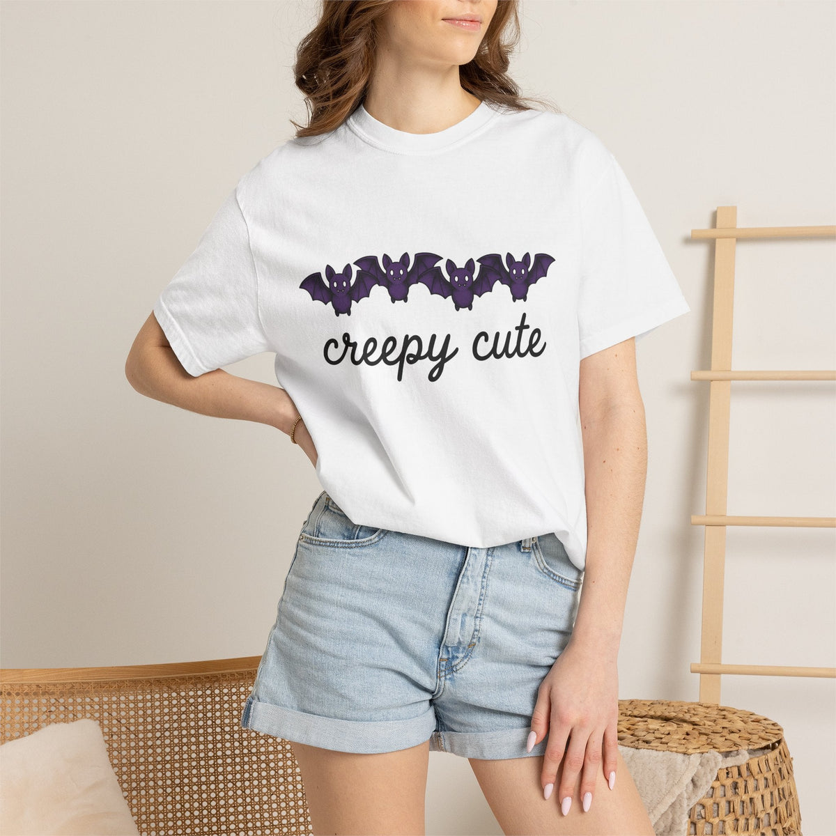 Bat Drawing Shirt Halloween Alternative Unisex Gift Cartoon product image 6