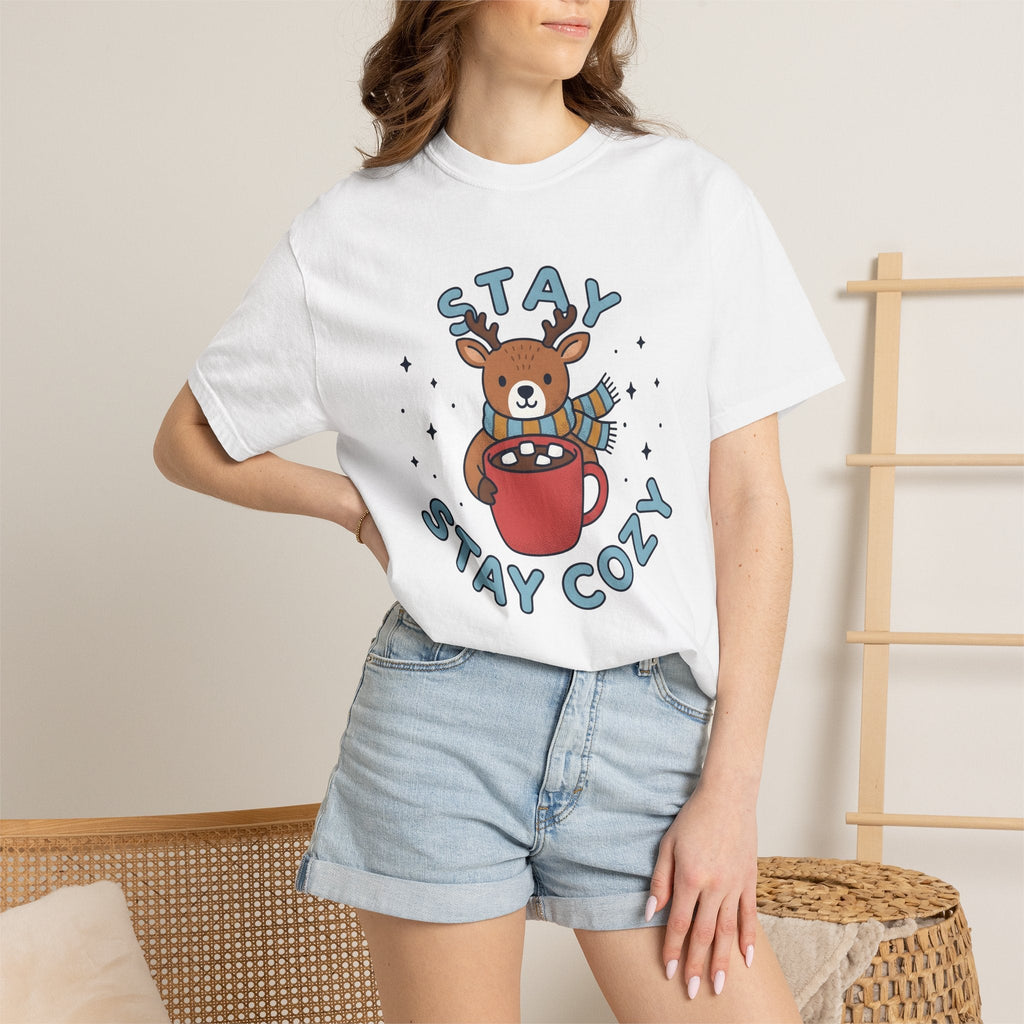 Deer Cup Shirt Christmas Snow Unisex Gift Adorable Tee Mug T-Shirt Xmas Fan