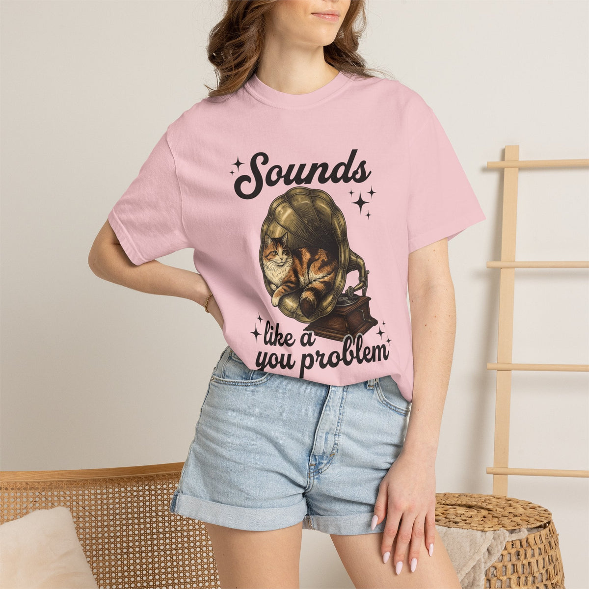 Cat Gramophone Shirt Music Unisex Gift Vintage Tee product image 12