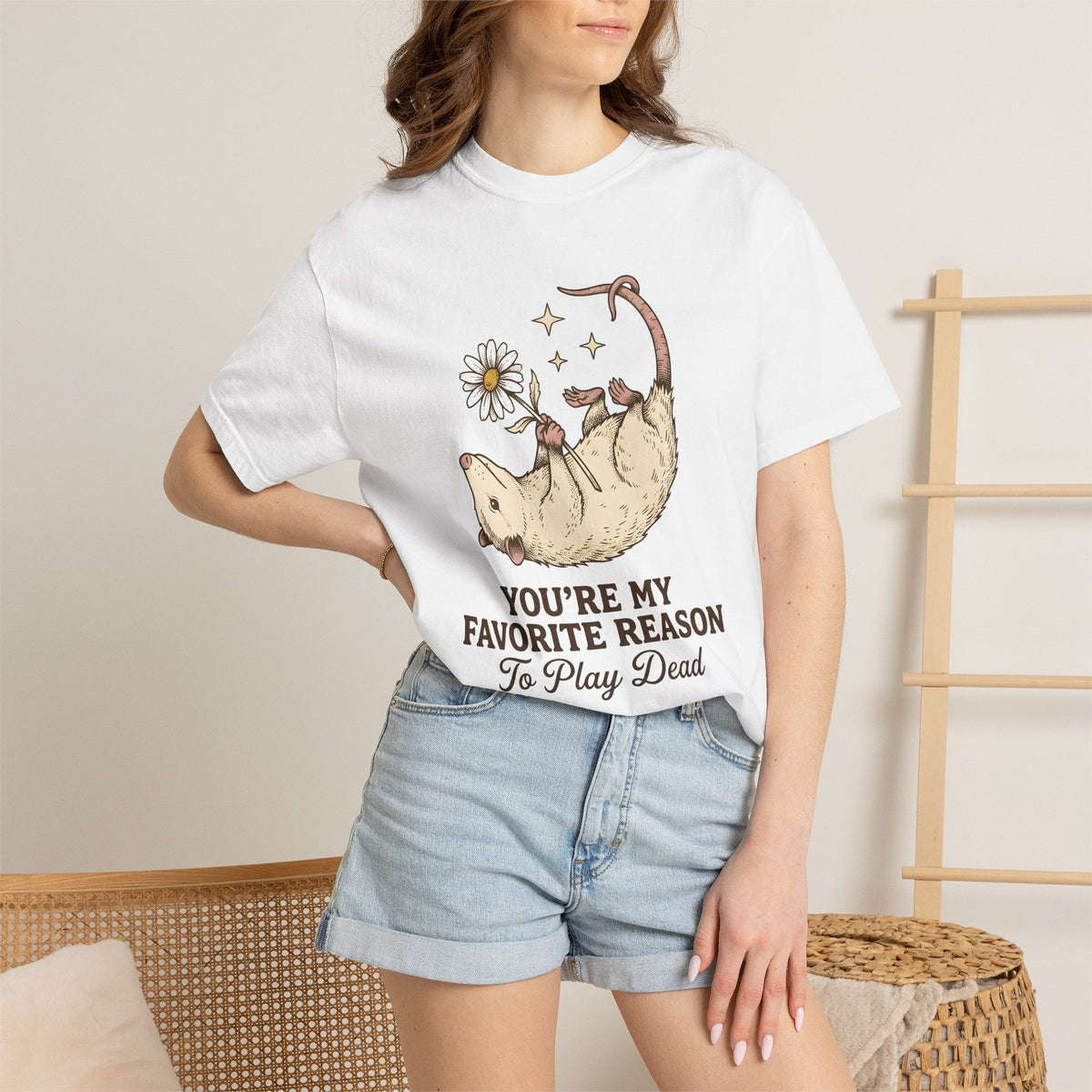 Possum Bloom Shirt Valentine Nature Unisex Gift Line Art product image 6
