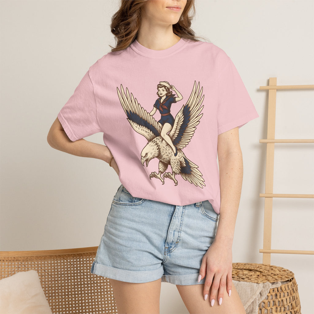 Retro Girl Eagle Shirt Patriotic Army Gift for Women product image 12