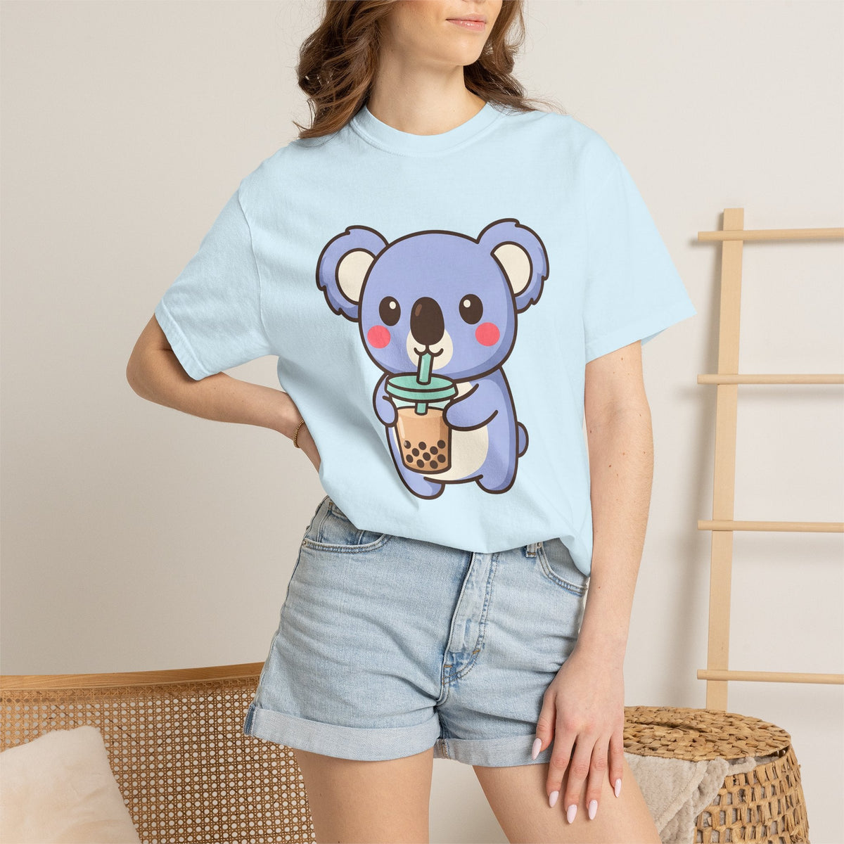 Koala Bubble Shirt Drinks Wildlife Unisex Gift Chibi Tee product image 9