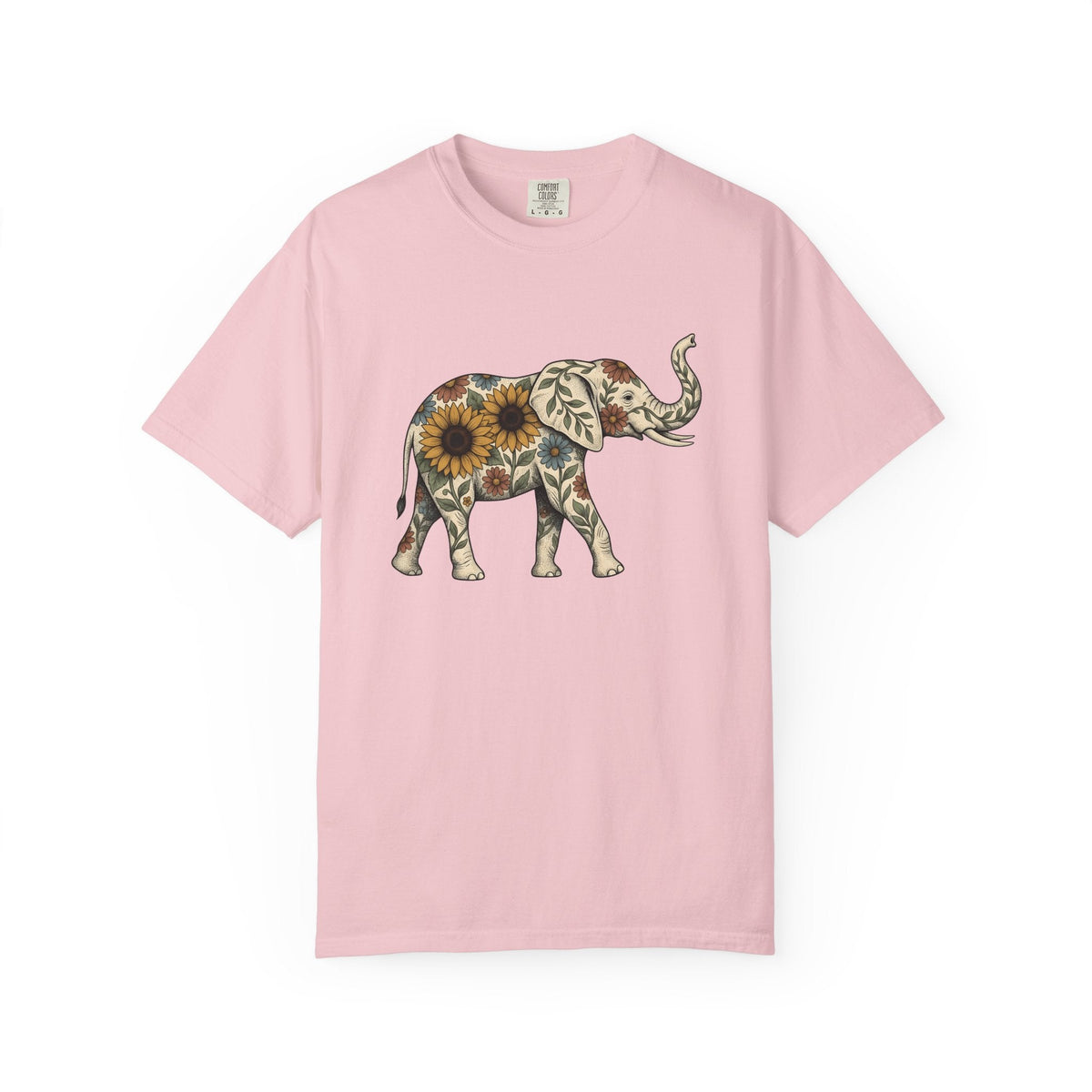 Elephant Flower Shirt Animals & Flowers Outdoors Unisex product image 3