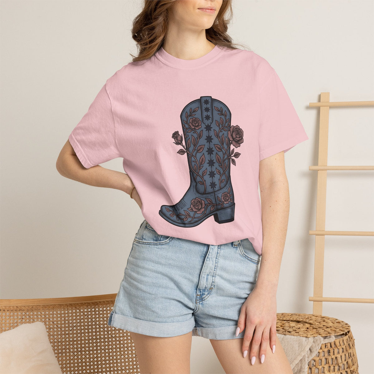 Leather Boot Shirt America Ranch Unisex Gift Retro Vintage product image 12