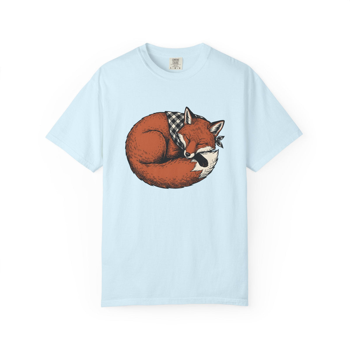 Resting Fox Shirt Nature Unisex Gift Line Art Tee T-Shirt product image 2