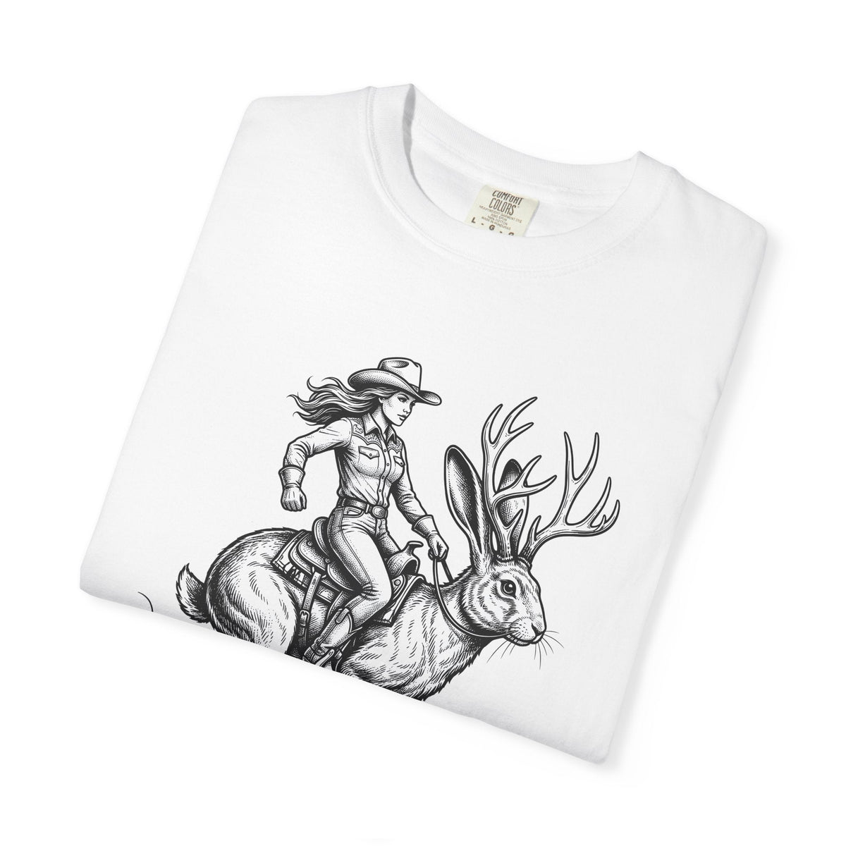 Jackalope Cowgirl Shirt Cowboy Gift for Women Sketch Tee product image 5