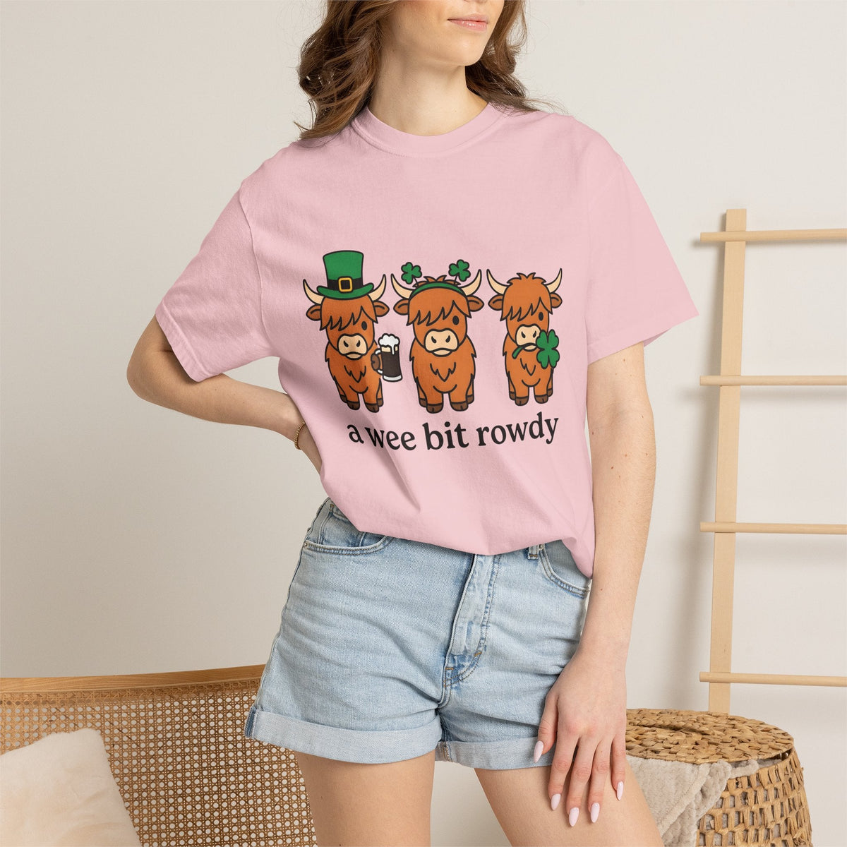 Highland Cow Shirt St Patrick's Day Animal Unisex Gift Cute product image 12