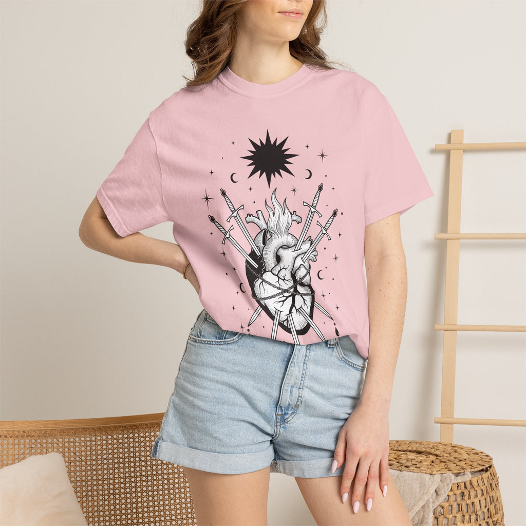 Heart Swords Shirt Boho Chic Mysticism Unisex Gift Old product image 12