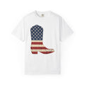Leather Boot Shirt America Frontier Unisex Gift Faded Tee product image 1