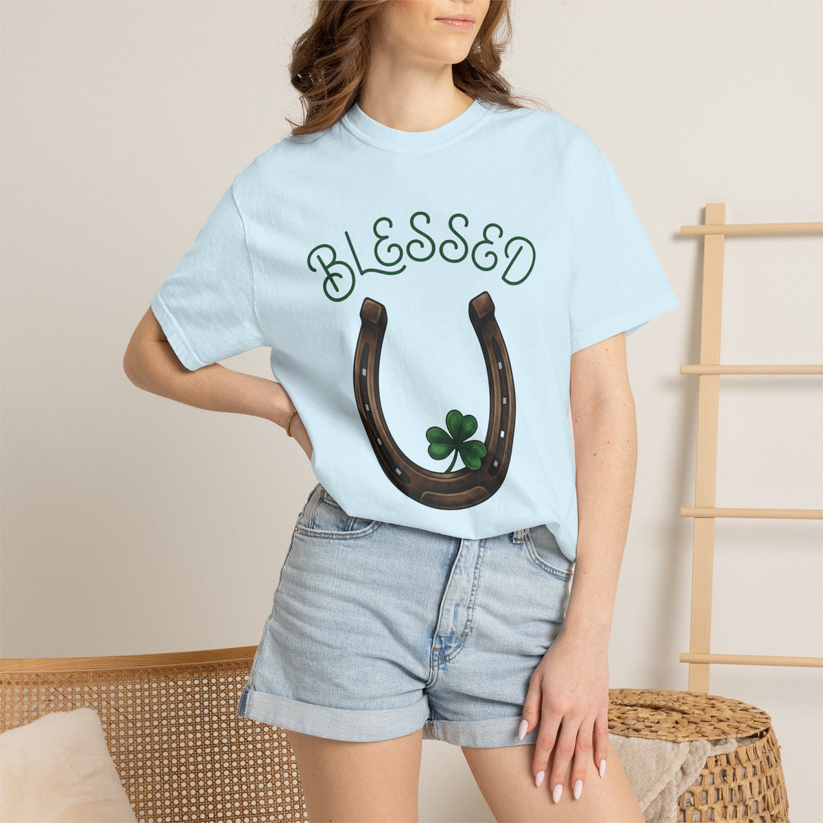 Shamrock Horseshoe Shirt St Patrick's Day Amulet Unisex product image 9