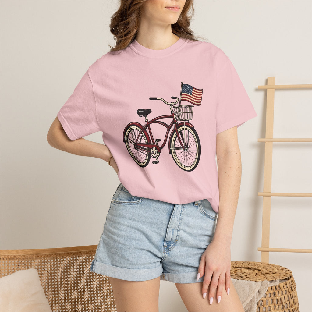 Bike Illustration Shirt 4th Of July America Unisex Gift Old product image 12