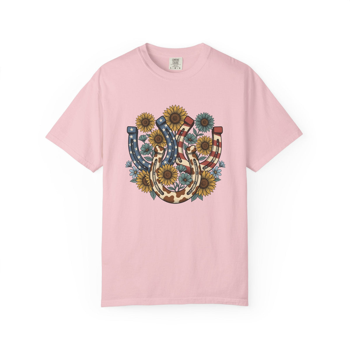 Horseshoe Sunflower Shirt America Frontier Unisex Gift Folk product image 3