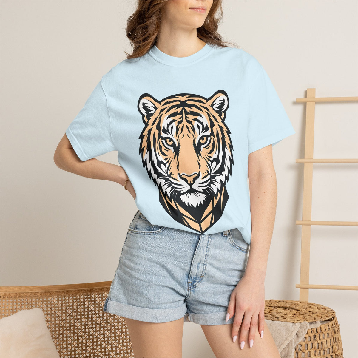 Tiger Face Shirt Animals Wildlife Gift Women Bold Graphic product image 9
