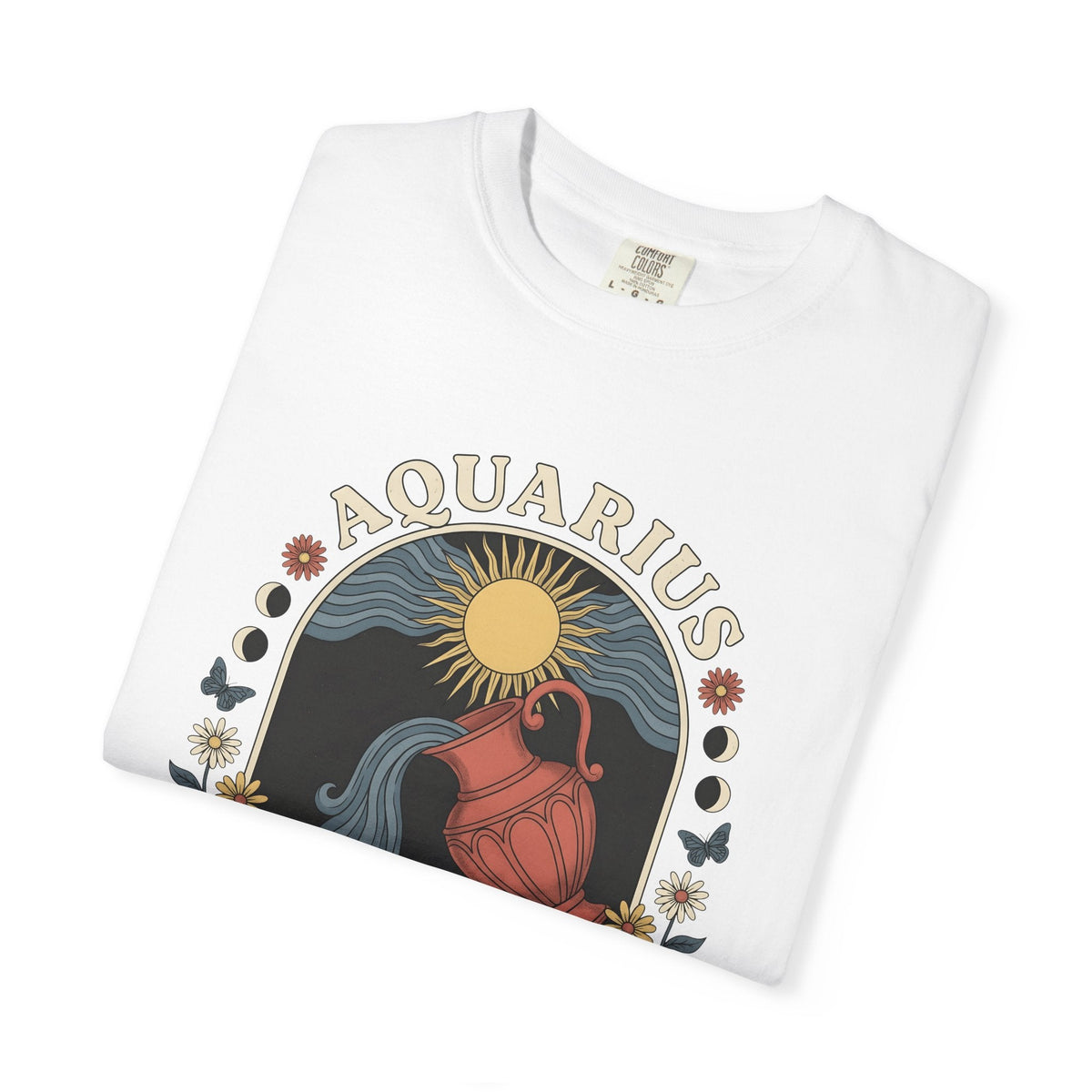 Aquarius Symbol Shirt Boho Chic Star Sign Unisex Gift Line product image 5