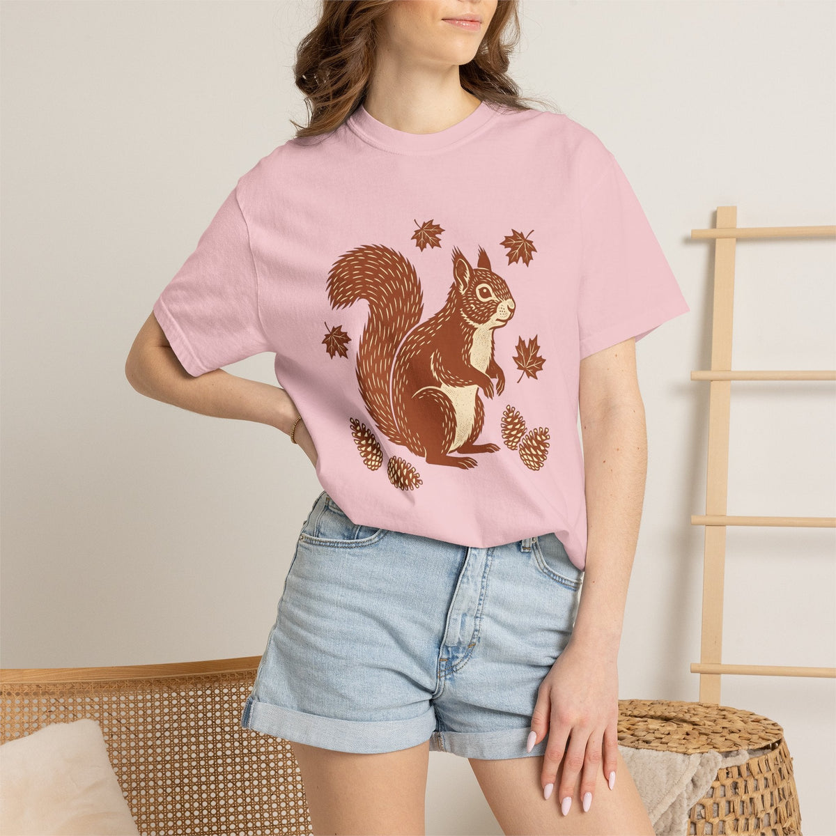 Squirrel Drawing Shirt Animals Nature Unisex Gift Ethnic product image 12
