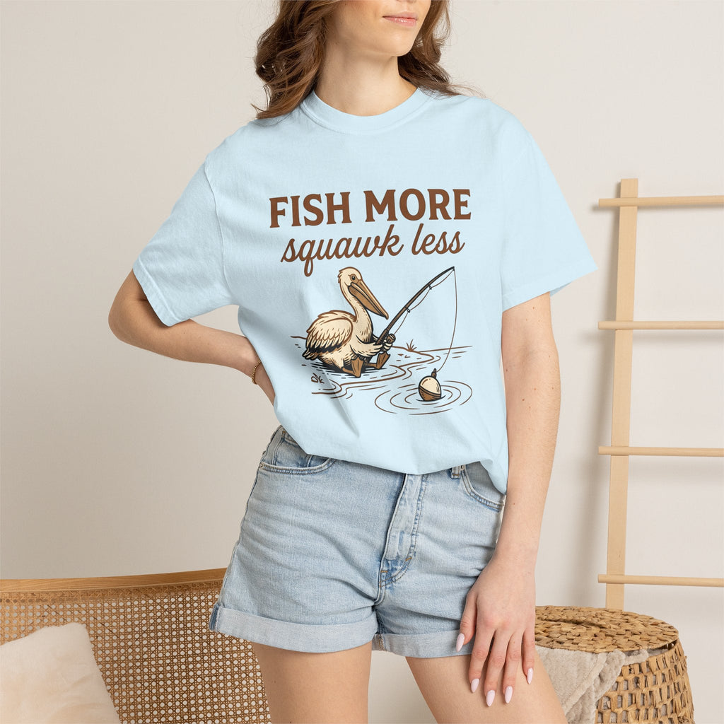 Pelican Fishing Shirt Outdoors Unisex Gift Cartoon Tee product image 9