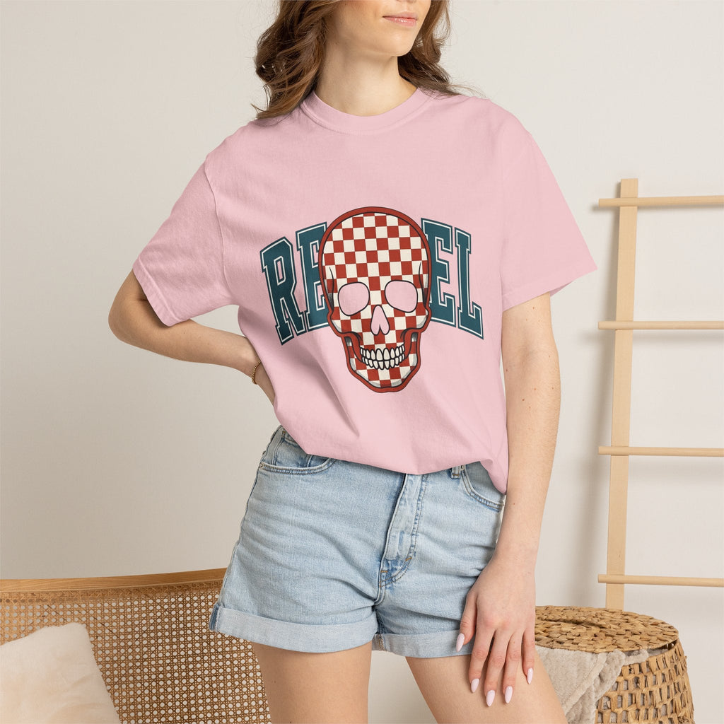 Gingham Skull Shirt America Music Gift Women Pop Art Tee product image 13