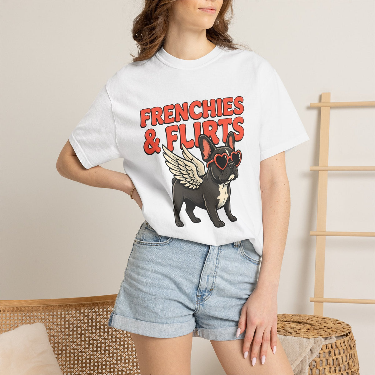 Frenchie Puppy Shirt Valentine's Day Pet Unisex Gift Sketch product image 6