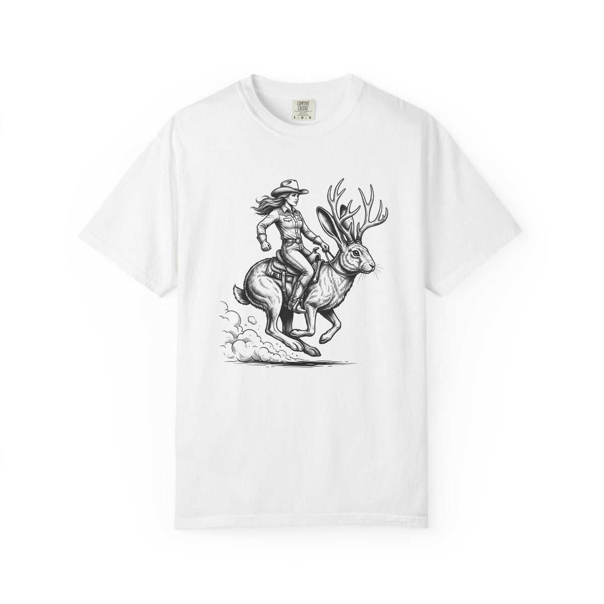 Jackalope Cowgirl Shirt Cowboy Gift for Women Sketch Tee product image 1