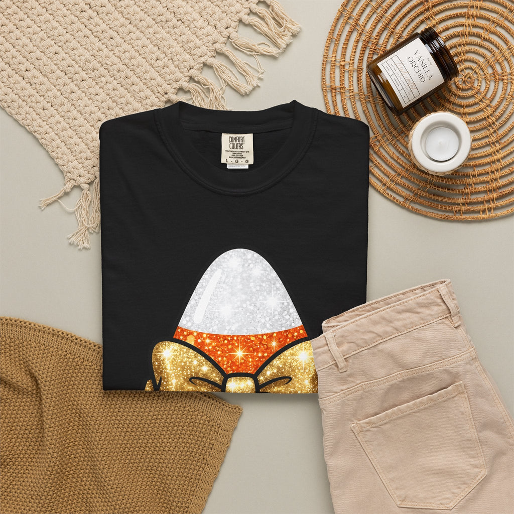 Candy Corn Shirt Halloween Treats Unisex Gift Shimmer Tee product image 16