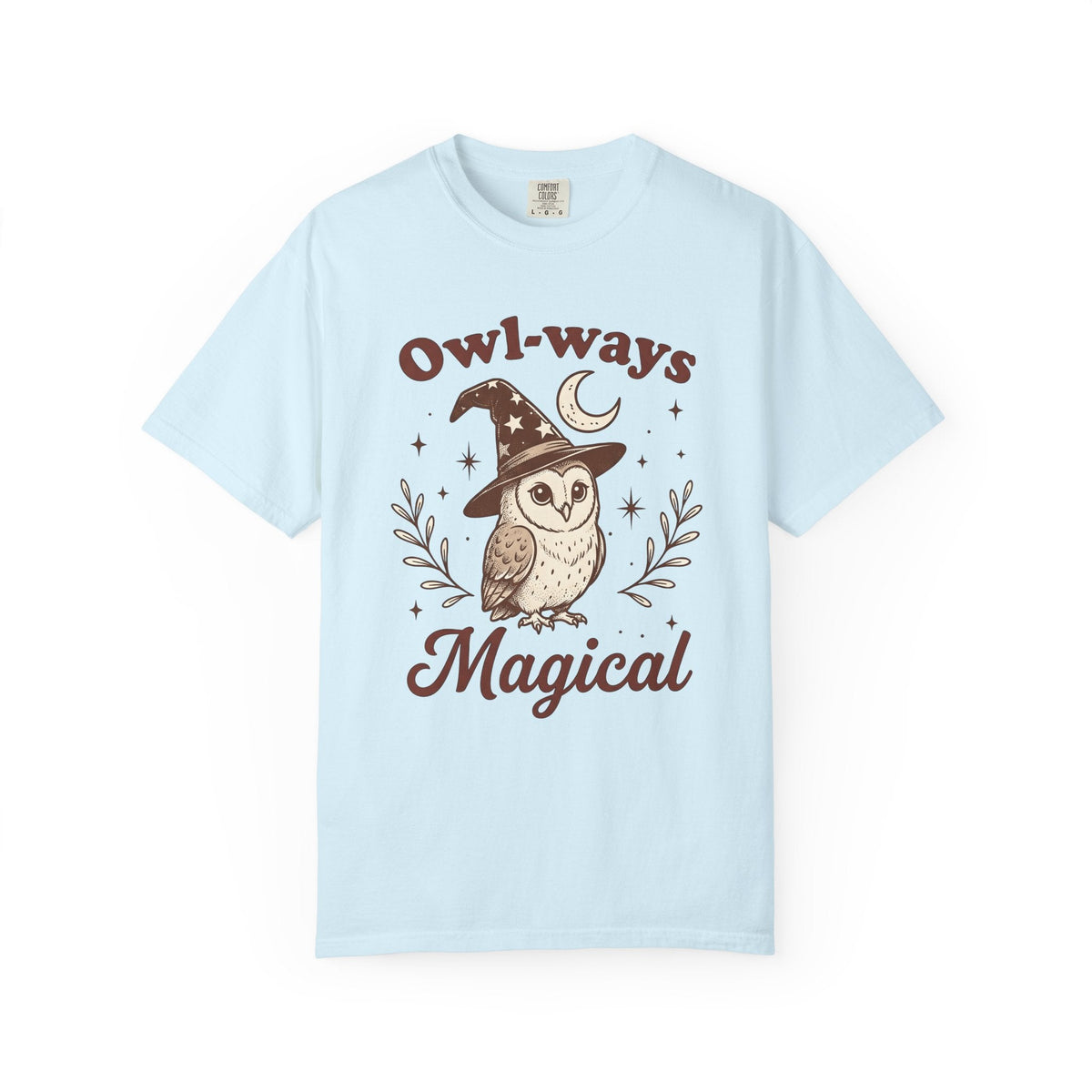 Owl Warlock Hat Shirt Halloween Mystic Unisex Gift Old School Tee Wizard Hat