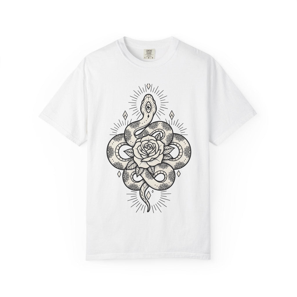Serpent Flower Shirt Boho Chic Magic Unisex Gift Ink Tee product image 1