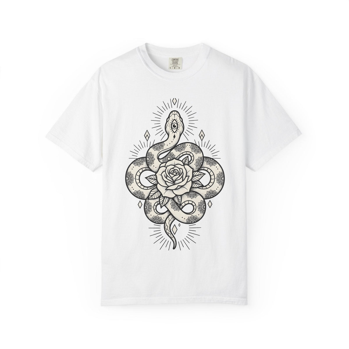 Serpent Flower Shirt Boho Chic Magic Unisex Gift Ink Tee product image 1