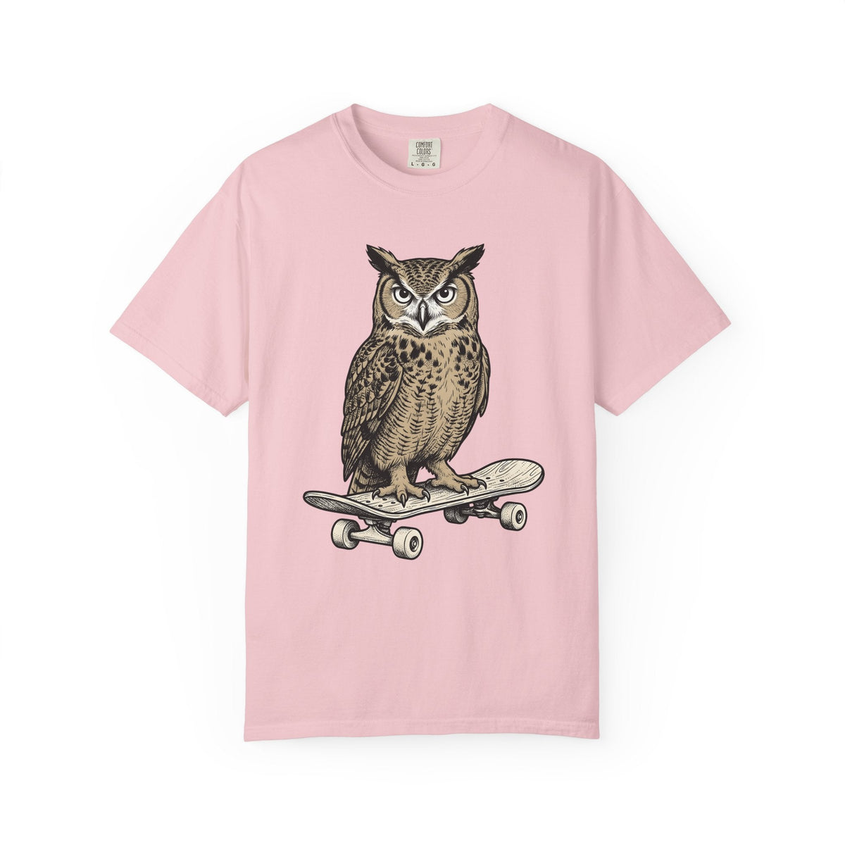 Owl Skateboarding Shirt Sports Wildlife Unisex Gift Sketch product image 3