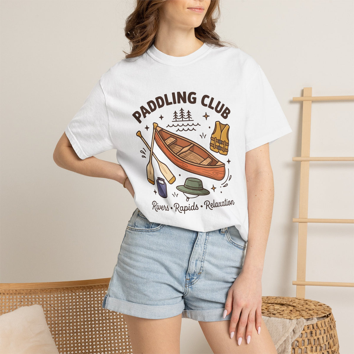 Canoe Oars Shirt Paddling Wilderness Unisex Gift Anime Tee product image 6