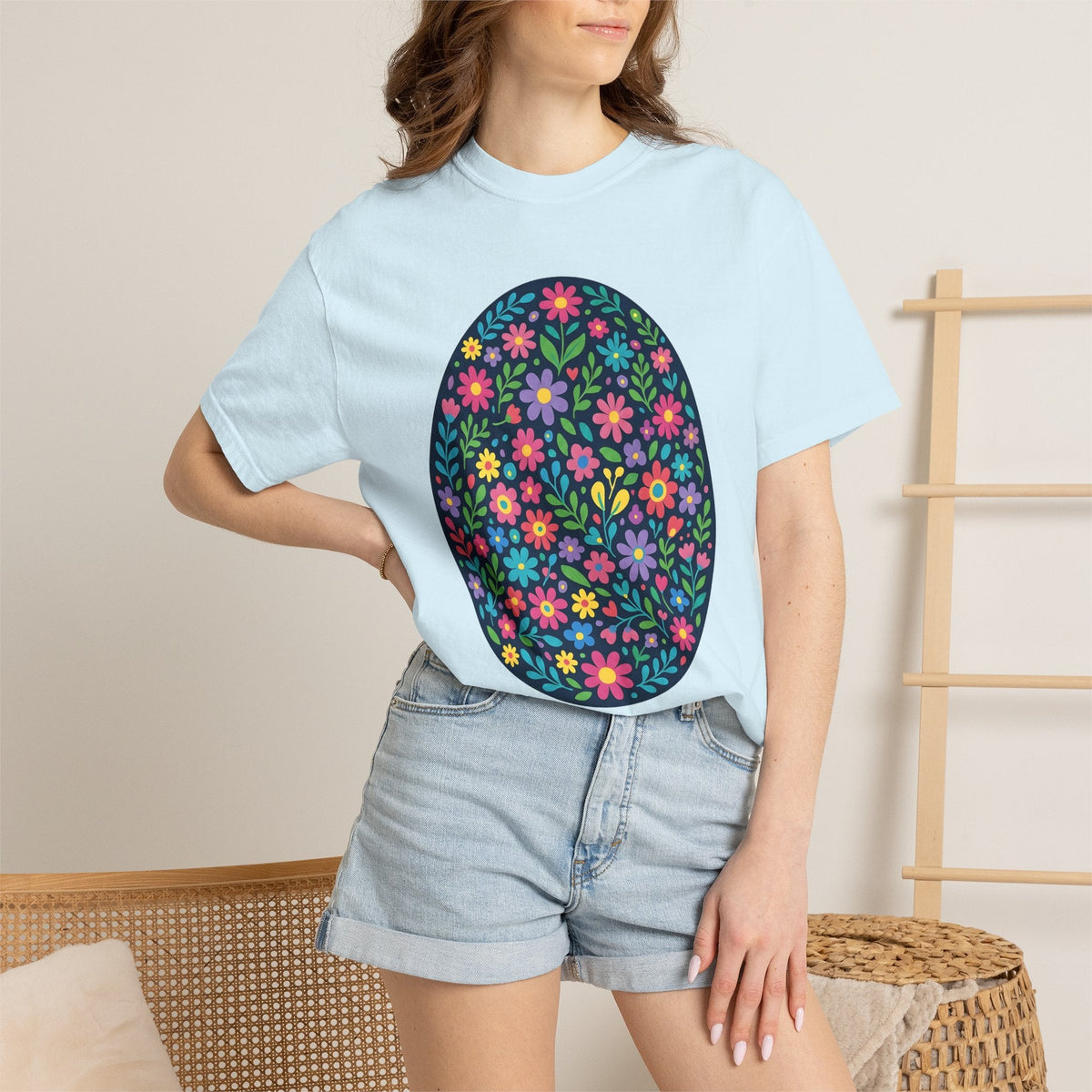 Floral Egg Shirt Easter Spring Unisex Gift Folk Art Tee product image 9