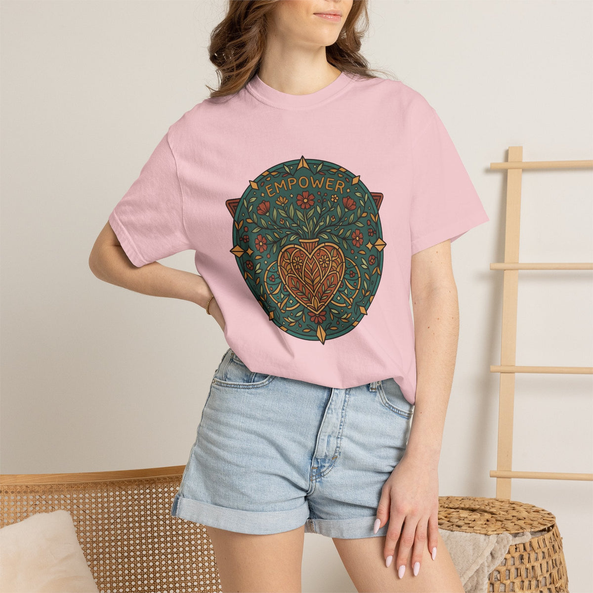 Heart Floral Mandala Shirt Boho Chic Empowerment Unisex product image 12