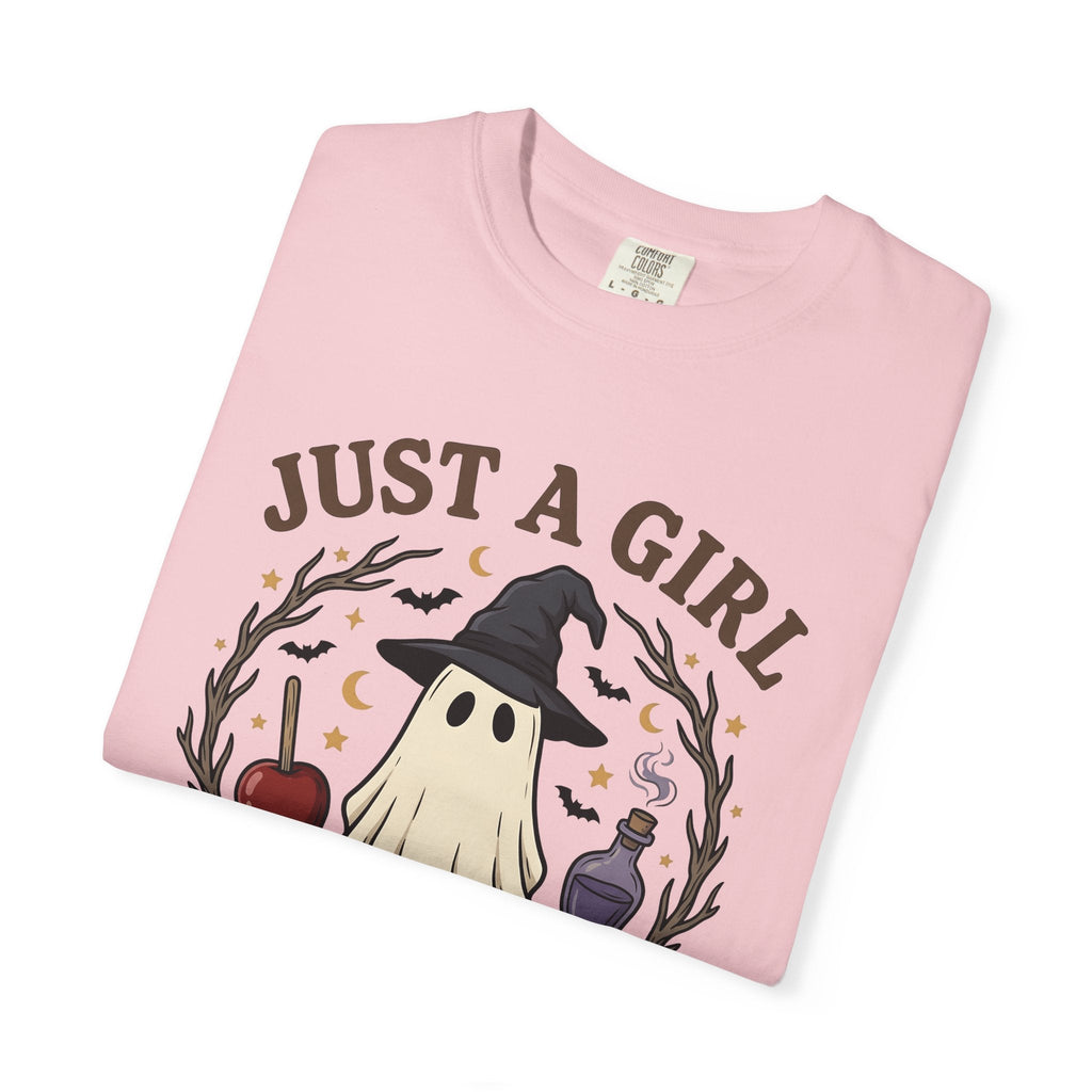 Ghost Witch Hat Shirt Halloween Fright Unisex Gift Chibi Tee Witch Hat T-Shirt