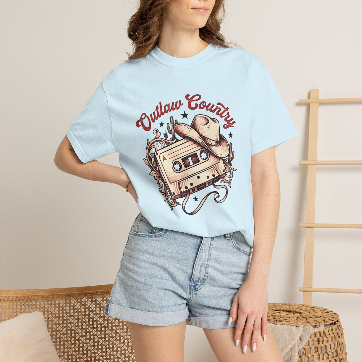 Cassette Hat Shirt Cowgirl Ranch Gift for Women Nostalgic Tee Cassette Tape