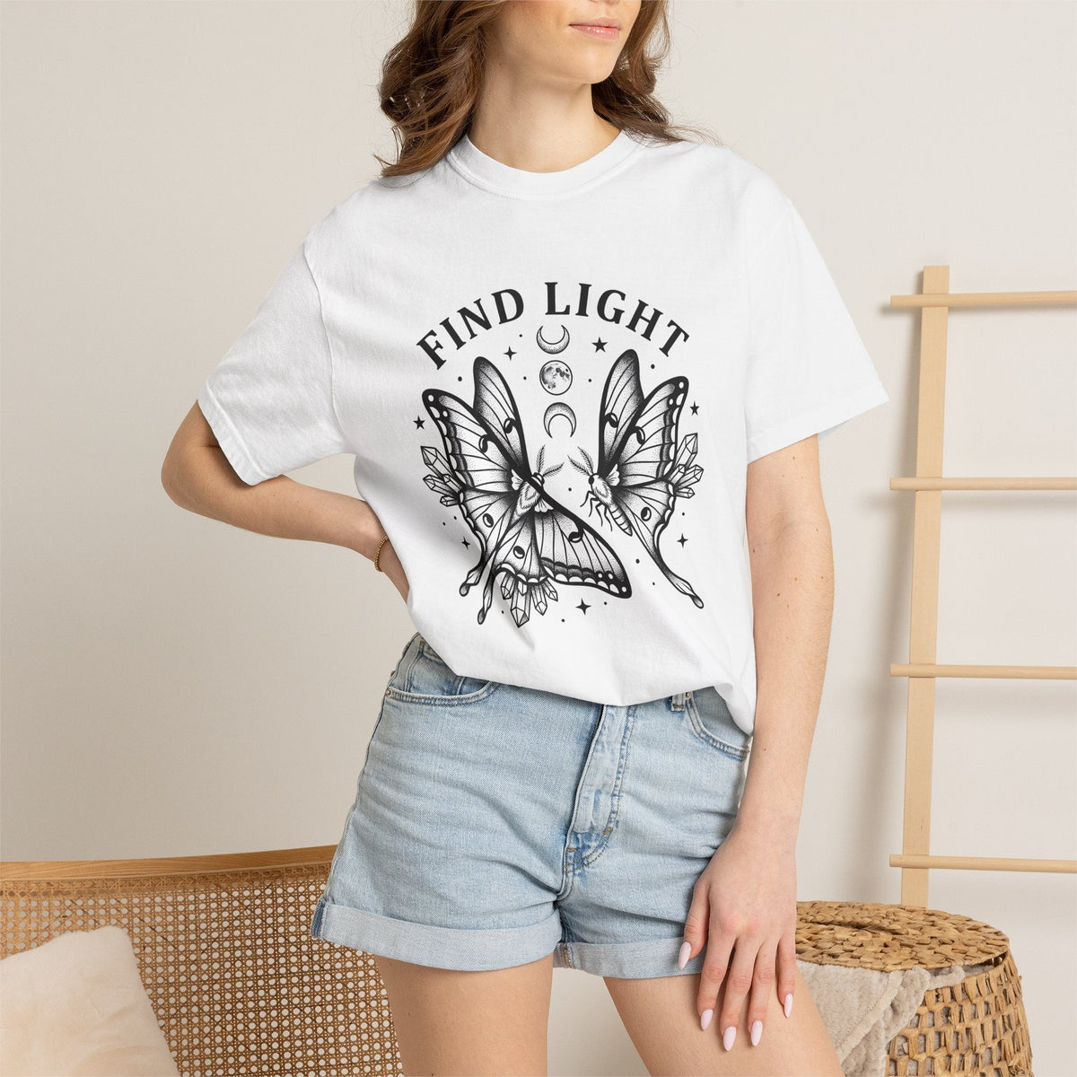 Luna Moths Shirt Animals Celestial Unisex Gift Boho Tee product image 6
