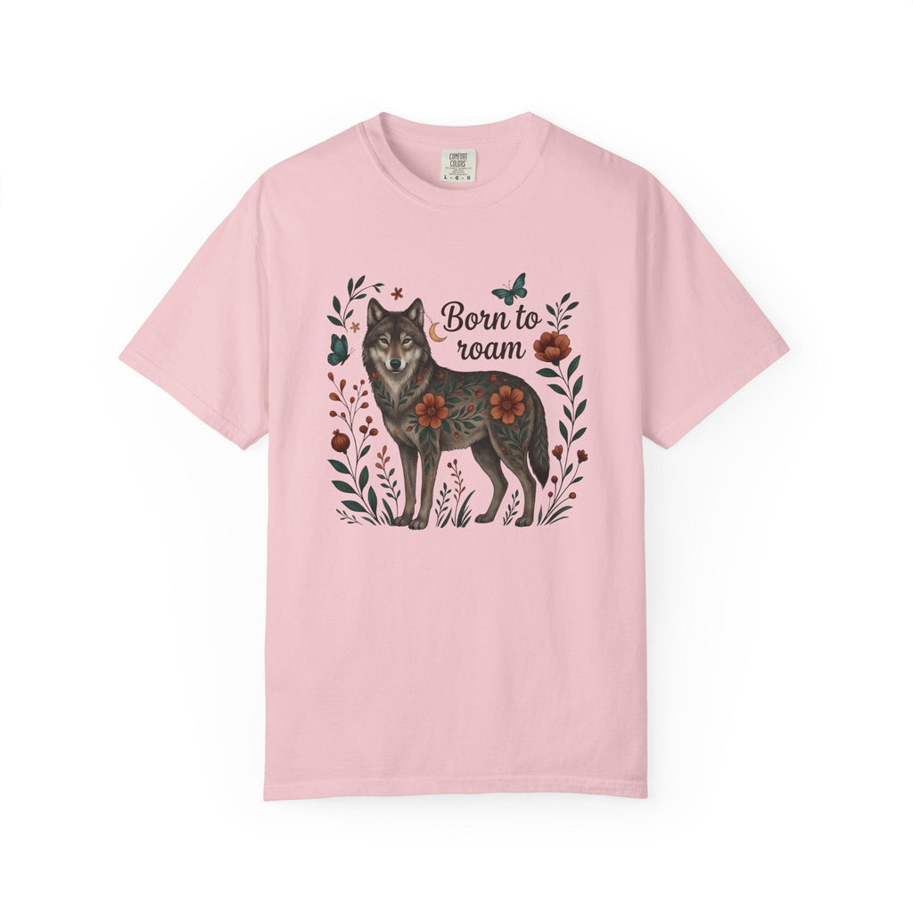 Wolf Flower Shirt Animals & Flowers Outdoors Gift Women product image 3