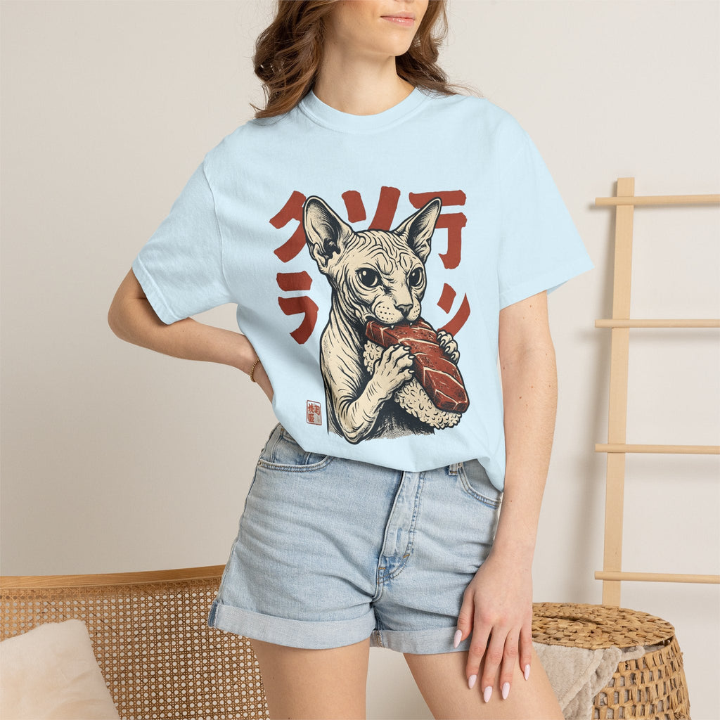 Sphynx Cat Sushi Shirt Food Gift Women Tattoo Art Tee product image 9