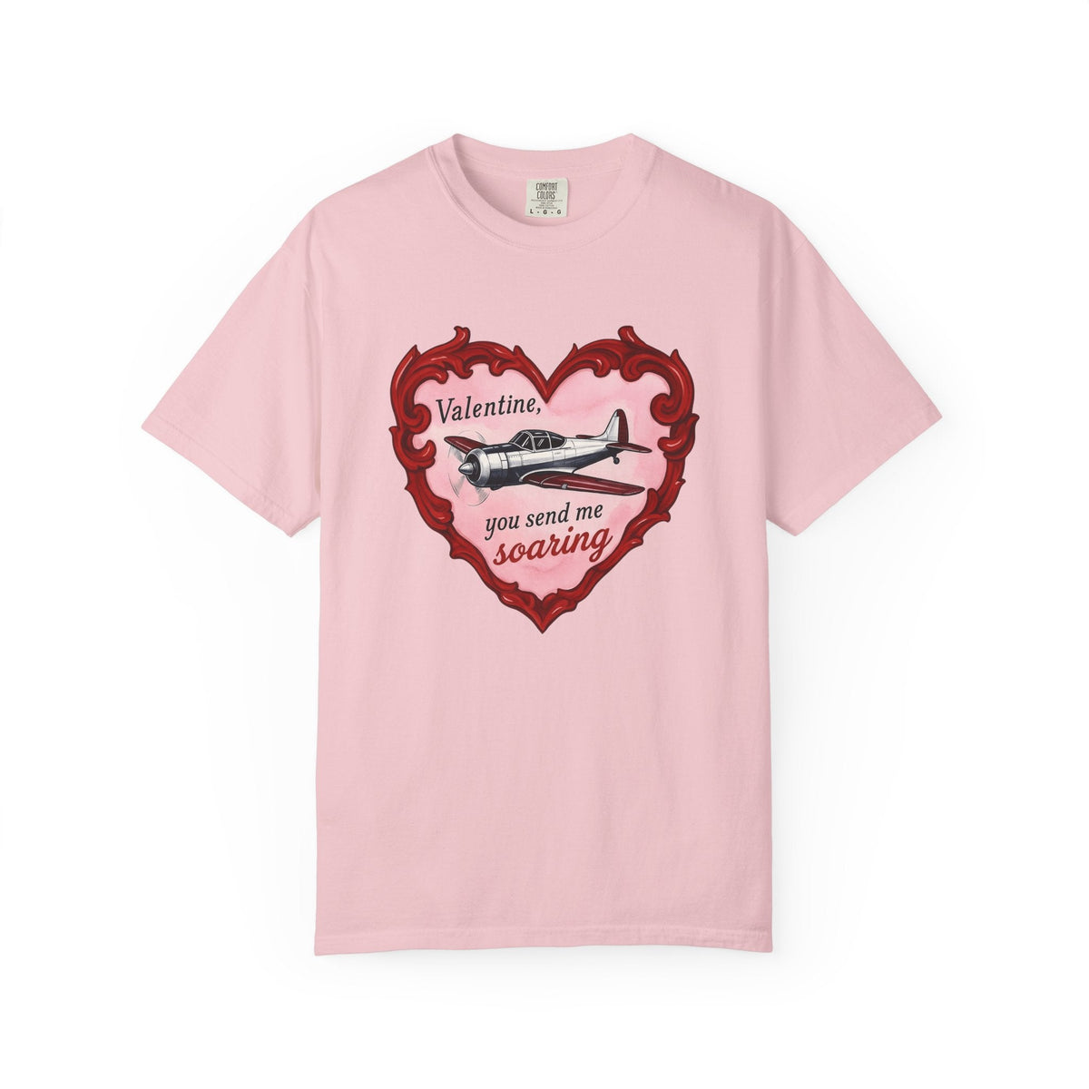 Airplane Love Shirt St Valentines Day Unisex Gift Retro Tee product image 3