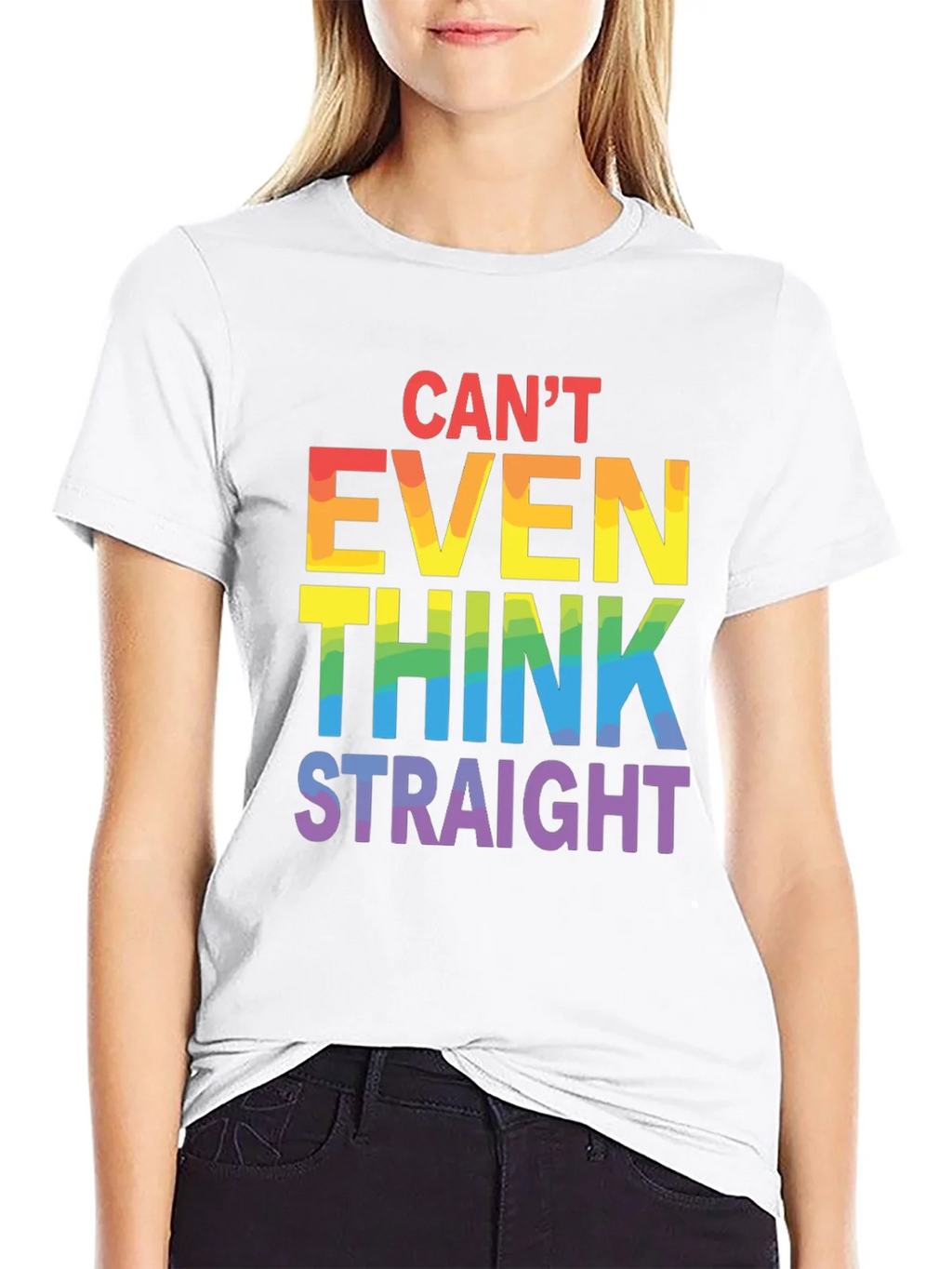 Cant Even Think Straight LGBT Pride T-Shirt product image 5