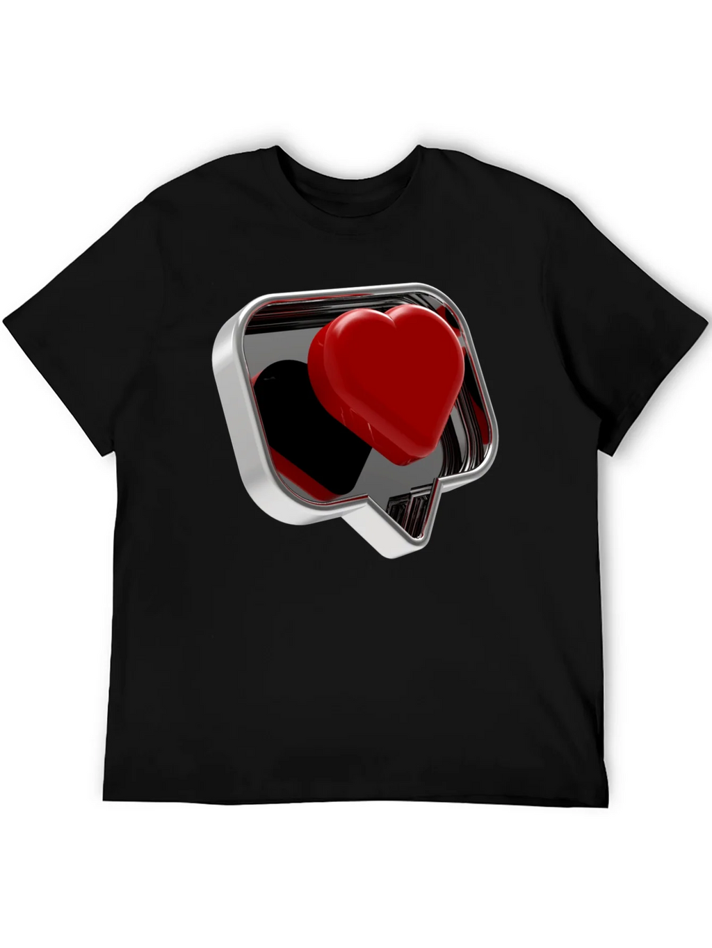 Heart Like Graphic Tee - Stylish Black T-Shirt for Men product image 5