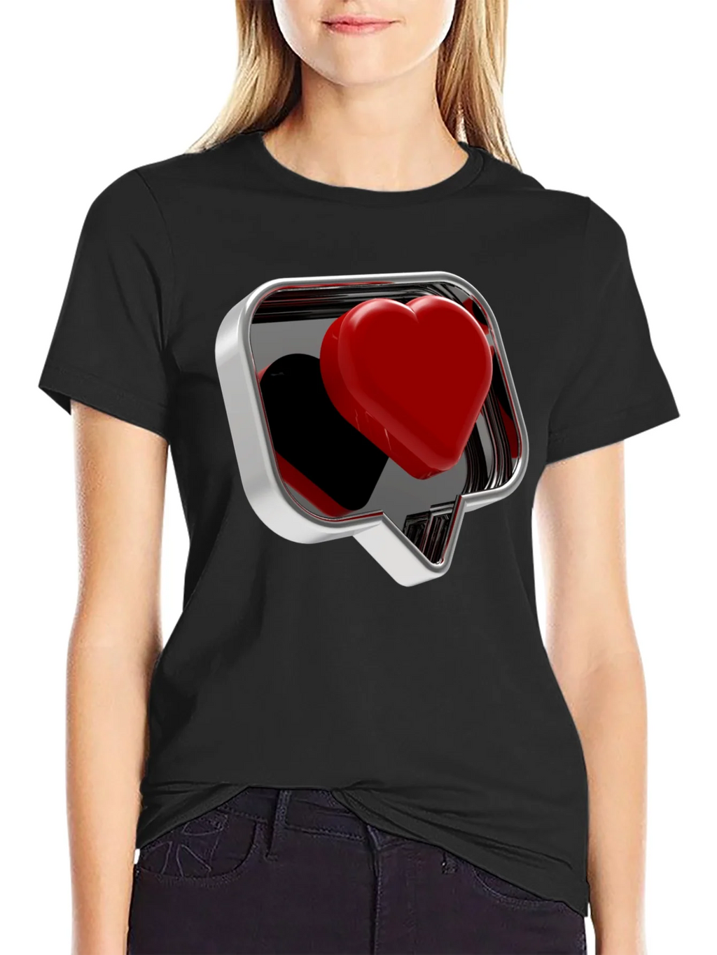 Heart Like Graphic Tee - Stylish Black T-Shirt for Men product image 2