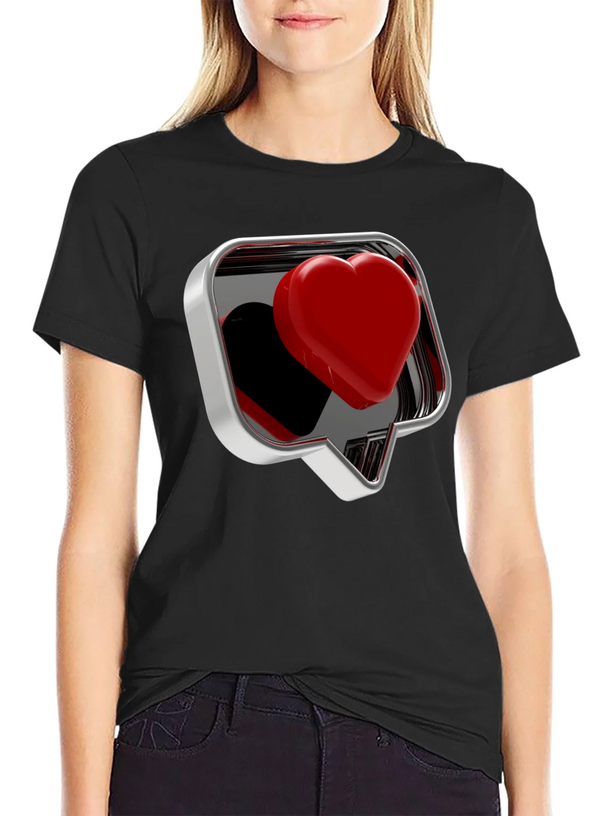 Heart Like Graphic Tee - Stylish Black T-Shirt for Men product image 2