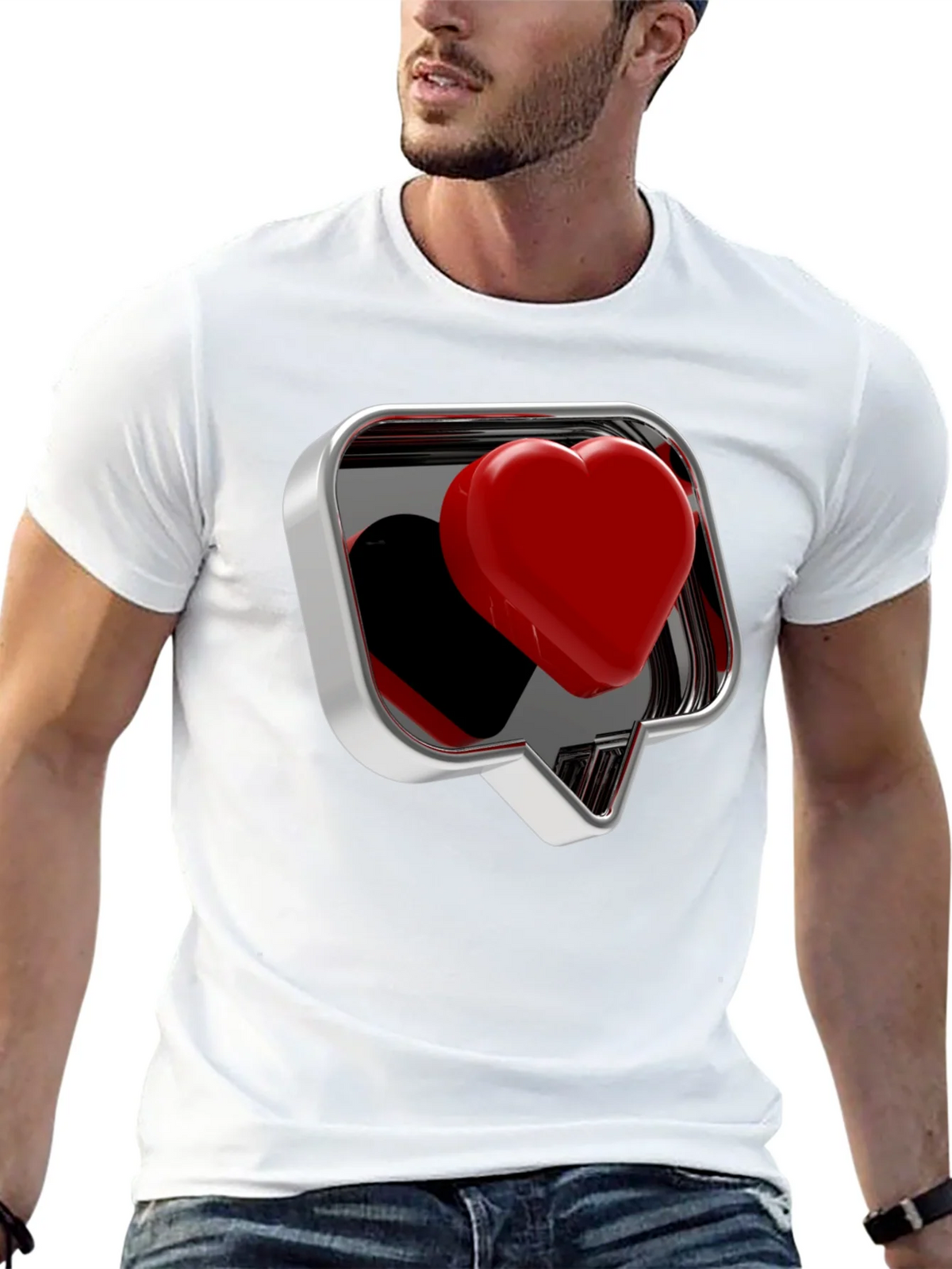 Heart Like Graphic Tee - Stylish Black T-Shirt for Men product image 12