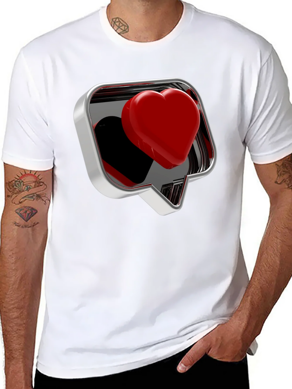 Heart Like Graphic Tee - Stylish Black T-Shirt for Men product image 7