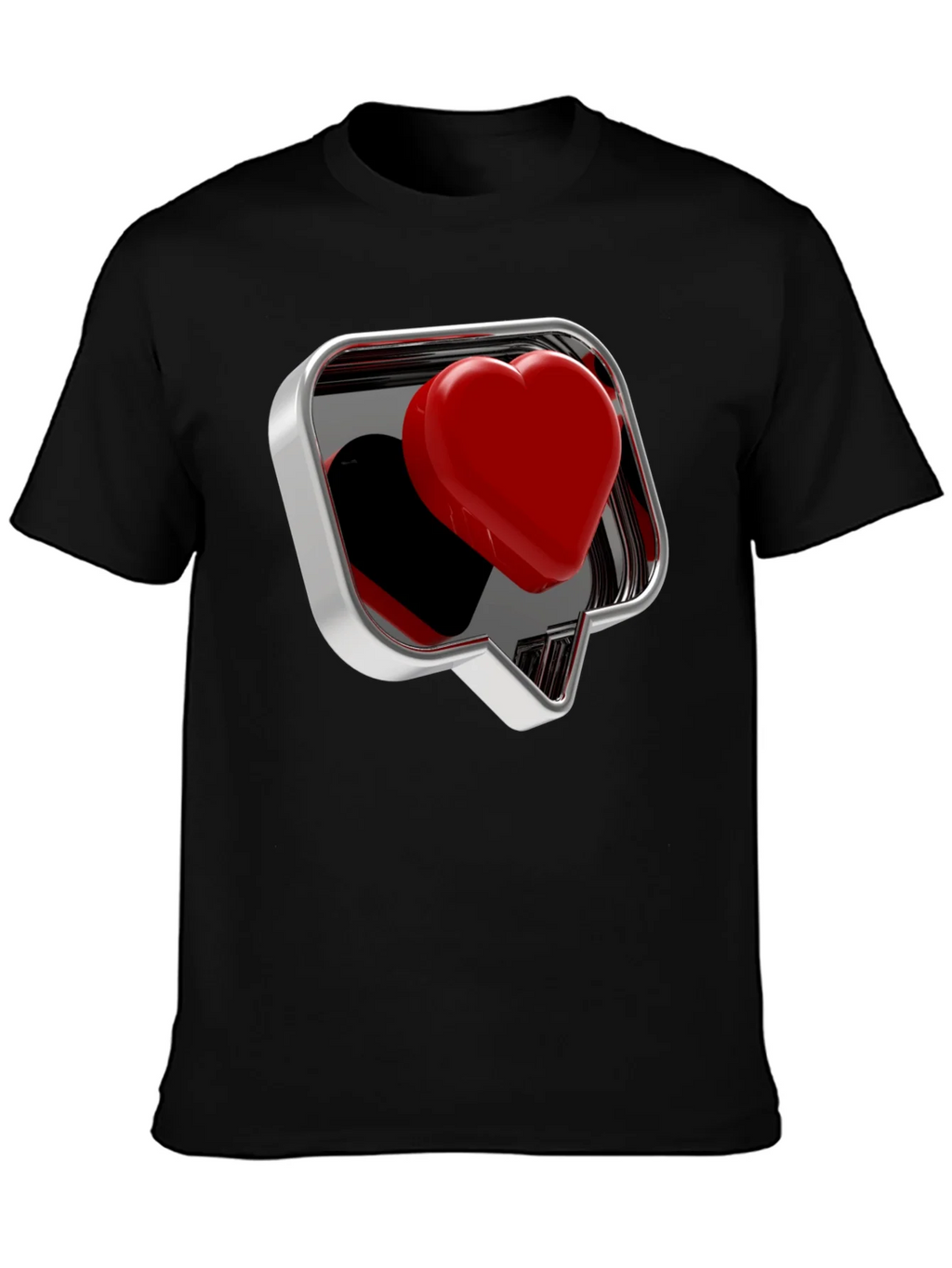 Heart Like Graphic Tee - Stylish Black T-Shirt for Men product image 3